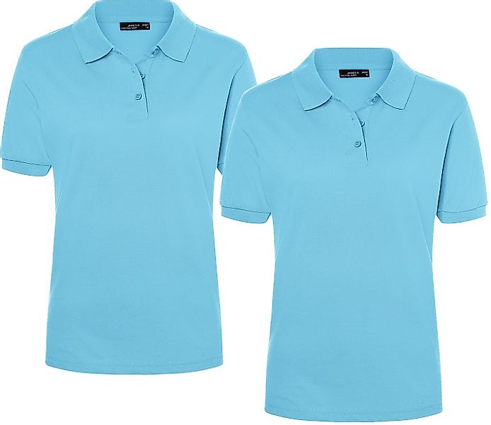 James & Nicholson Poloshirt Doppelpack Feines Damen Piqué-Poloshirt mit ges günstig online kaufen