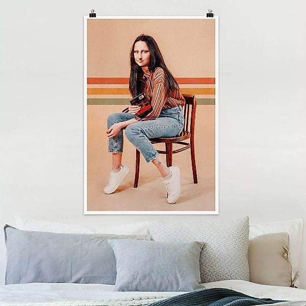 Poster - Hochformat Retro Mona Lisa günstig online kaufen