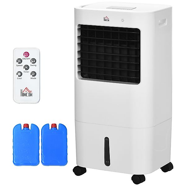 HOMCOM 3 in 1 Mobile Klimaanlage mit Luftbefeuchtung Wasserkühlung 15L 60° günstig online kaufen