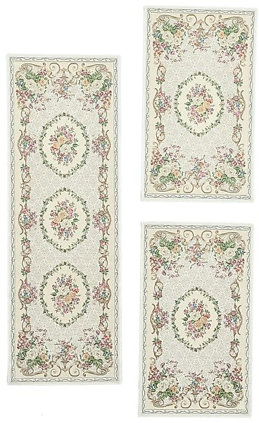 THEKO Bettumrandung "Flomi Floral" Höhe 3 mm 3 Stk. tlg. Bettvorleger, Läuf günstig online kaufen