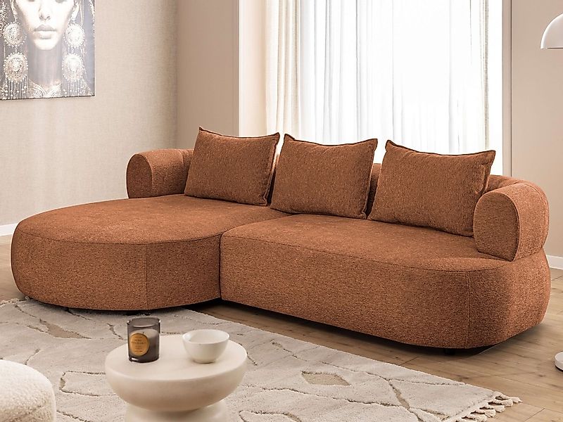 Home affaire Ecksofa "LUSSAC L-Form Design-Sofa mit Zierkissen, Maße B/T/H: günstig online kaufen