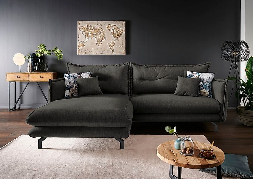Home affaire Ecksofa "LAVA Breite 255 cm, modern und elegant, aktuelle Kiss günstig online kaufen