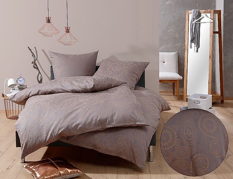 BETTWAESCHE-MIT-STIL Bettwäsche Mako-Satin Damast Paisley Bettwäsche "Davos günstig online kaufen