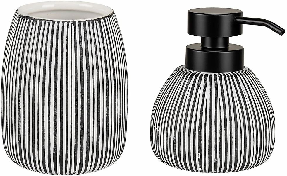 WENKO Seifenspender "Pascoli" Bad-Accessoire Set, strukturierte Oberfläche günstig online kaufen