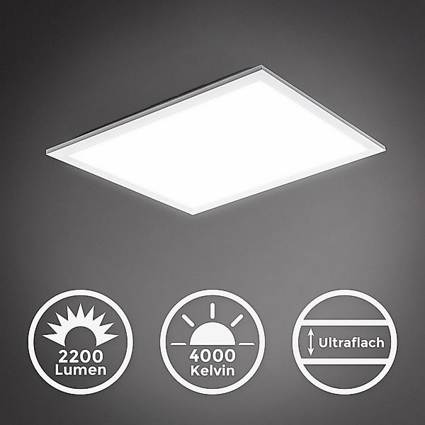 B.K.Licht Deckenleuchte LED Panel Ultra-Flach 45x45cm günstig online kaufen