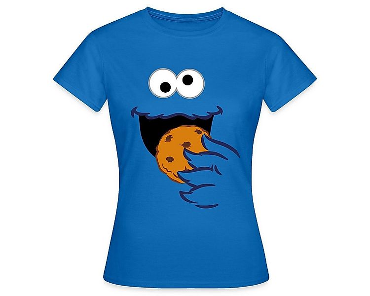 Spreadshirt T-Shirt Sesamstraße Kostüm Krümelmonster Frauen T-Shirt (1-tlg) günstig online kaufen