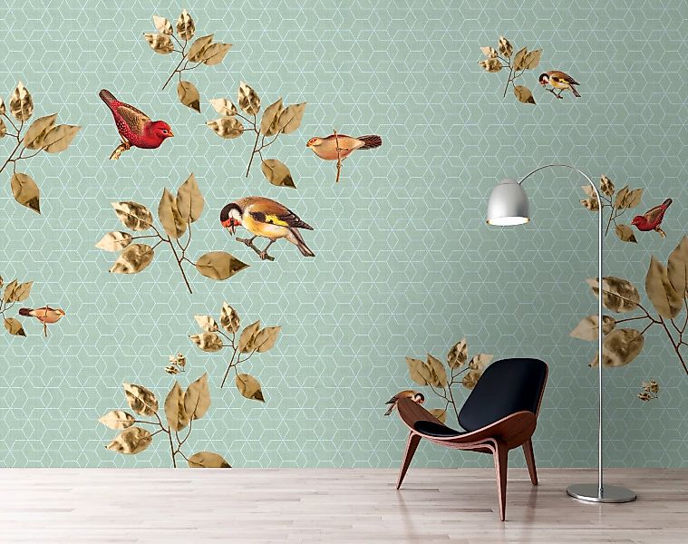 living walls Fototapete »Walls by Patel Brilliant Birds 2«, Vlies, Wand, Sc günstig online kaufen