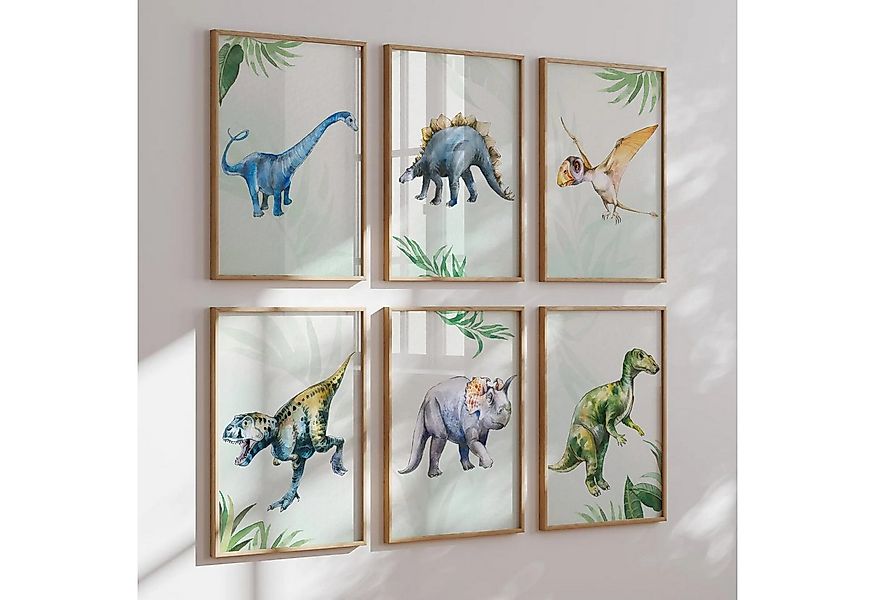 MeinBaby123® Poster Dinosaurier Poster, Dinosaurier Bilder, Babyzimmer Deko günstig online kaufen