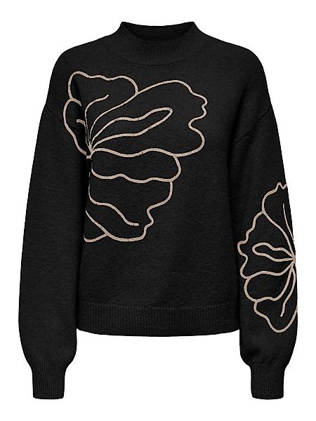 JDY Strickpullover JDYJELLA L/S FLOWER PULLOVER KNT NOOS Materialmix, regul günstig online kaufen
