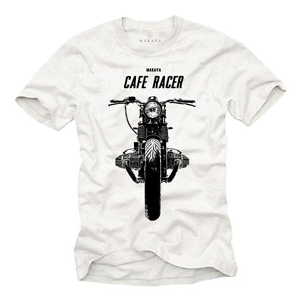 MAKAYA T-Shirt Herren Biker Motiv Cafe Racer - Motorrad Bekleidung Männer m günstig online kaufen