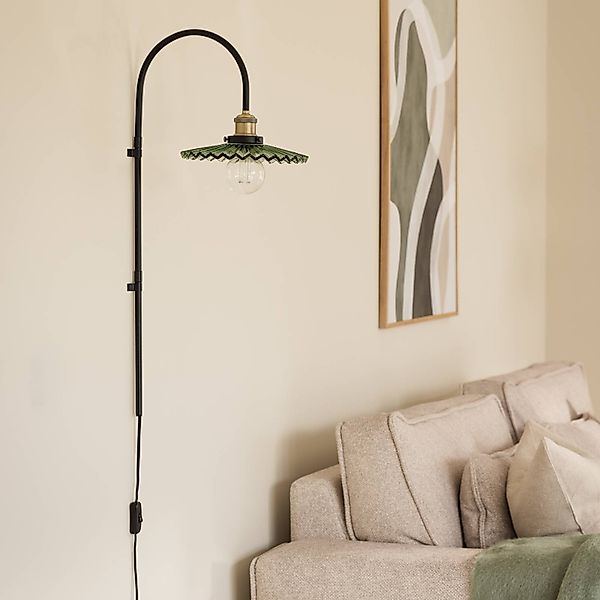 Globen Lighting Wandlampe COBBLER, grün, Höhe 75 cm, Glas günstig online kaufen