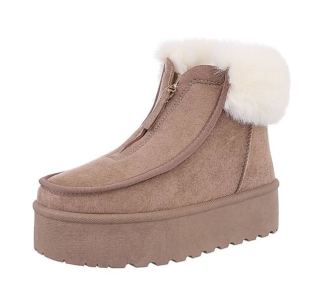 Ital-Design Damen Snowboots Freizeit Snowboots (87214690) Flach Plateaustie günstig online kaufen