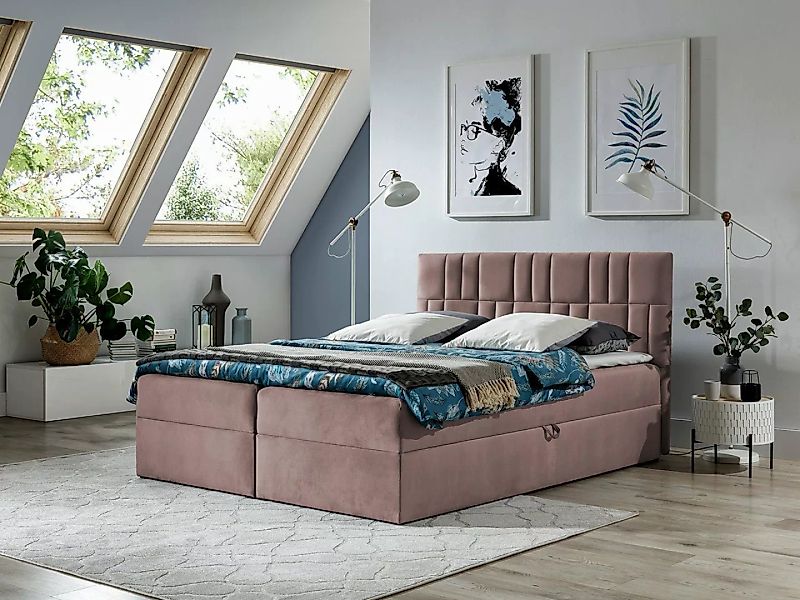 MIRJAN24 Boxspringbett Top 3 (Lattenrost und Matratze + Kopfteil), Polsterb günstig online kaufen