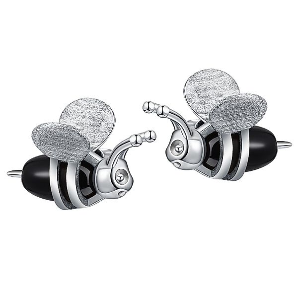 Runde Perlé Paar Ohrstecker gold-schwarze, silber-schwarz günstig online kaufen