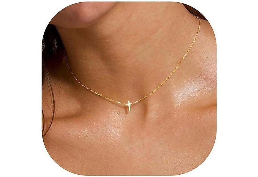 trends for living Kette und Anhänger Set Damen-Kreuzkette, vergoldetes mehr günstig online kaufen