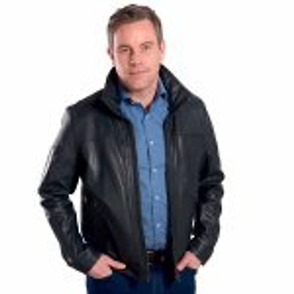 Lamm-Nappa Lederjacke, navy günstig online kaufen