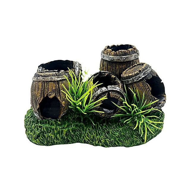 GarveeMore Aquarien-Set Fischtank-Ornamente Resin Weinfass Dekor Fischtanks günstig online kaufen