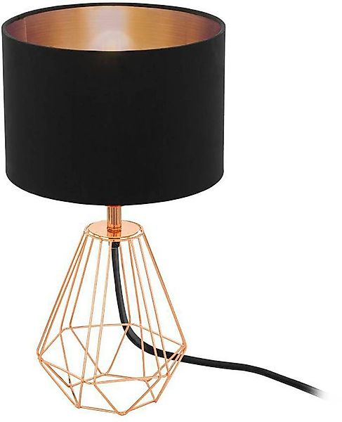 EGLO Tischleuchte CARLTON 2 Tischlampe, schwarz-kupfer, günstig online kaufen