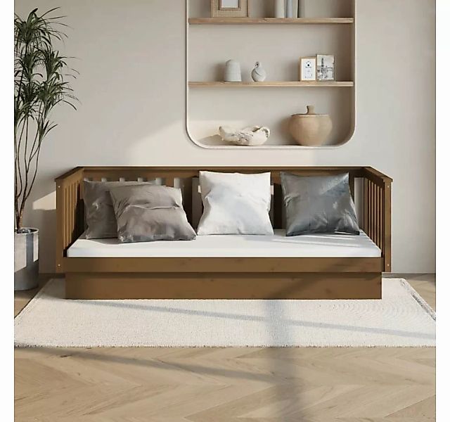 furnicato Bett Tagesbett Honigbraun 100x200 cm Massivholz Kiefer günstig online kaufen