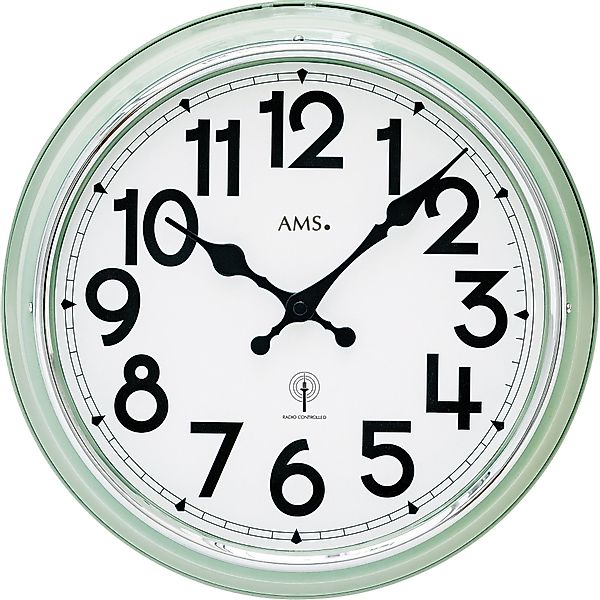 AMS Funkwanduhr F5510 (Quarzuhr,Wohnzimmer,Esszimmer,Küche,Arbeitszimmer,Bü günstig online kaufen