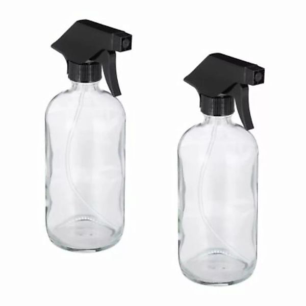 relaxdays Sprühflasche aus Glas 2er Set transparent günstig online kaufen