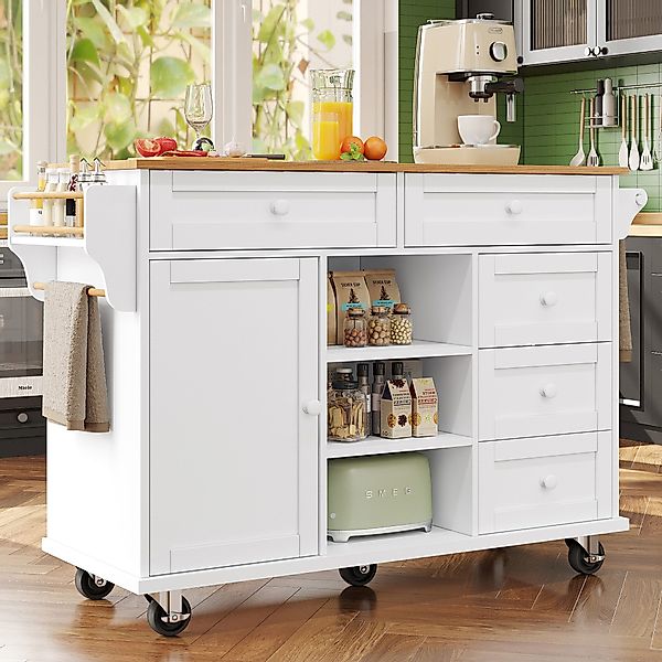 Flieks Küchenwagen Sideboard, (Rollen/Holzfüße austauschbar, 1 günstig online kaufen