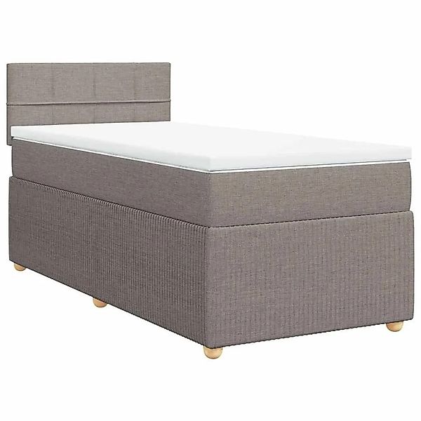vidaXL Boxspringbett mit Matratze Taupe 90x190 cm Stoff 3287315 günstig online kaufen