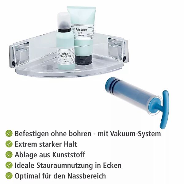 WENKO Eckregal Vacuum-Loc Quadro, 1 Etage günstig online kaufen