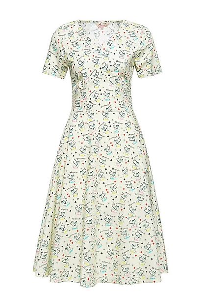 QueenKerosin Sommerkleid Retro Cats (1-tlg) mit Katzen Allover-Print günstig online kaufen