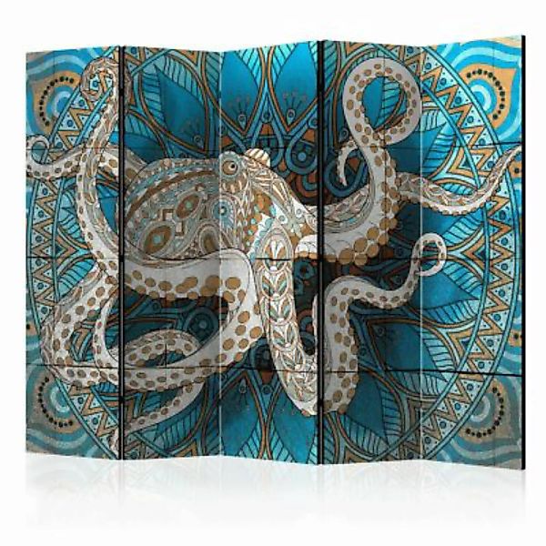 artgeist Paravent Zen Octopus II [Room Dividers] grau-kombi Gr. 225 x 172 günstig online kaufen