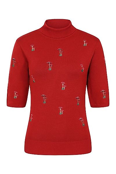 Banned Kurzarmpullover Mushroom Dreams Rot Vintage günstig online kaufen