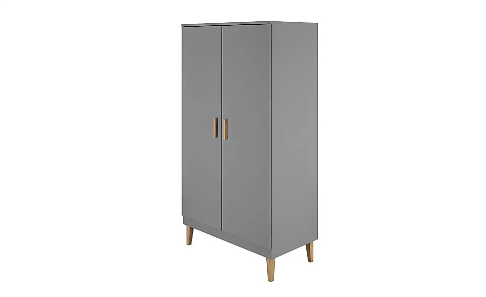 Kleiderschrank  Kubi ¦ grau ¦ Maße (cm): B: 100 H: 184 Schränke > Kleidersc günstig online kaufen