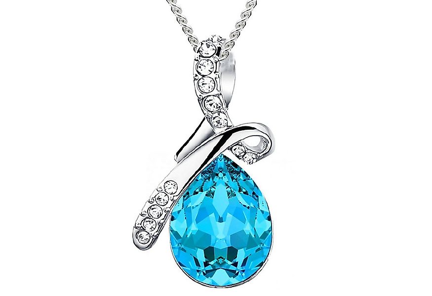 LÖB Kette mit Anhänger 925 Silber Halskette Tropfen Anhänger Oval Zirkonia günstig online kaufen