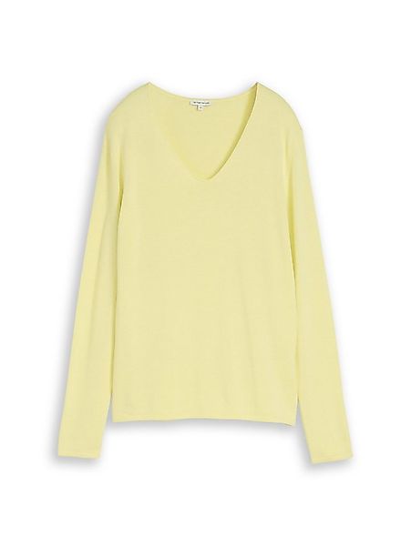 TOM TAILOR Sweatjacke Strickpullover mit V-Ausschnitt günstig online kaufen