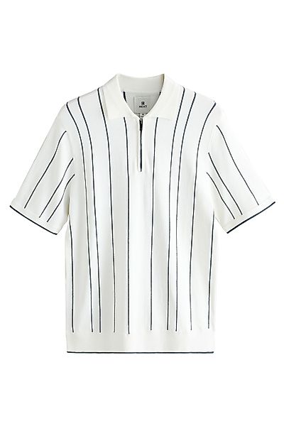 Next Poloshirt Regular Fit Strick-Poloshirt, Streifen günstig online kaufen