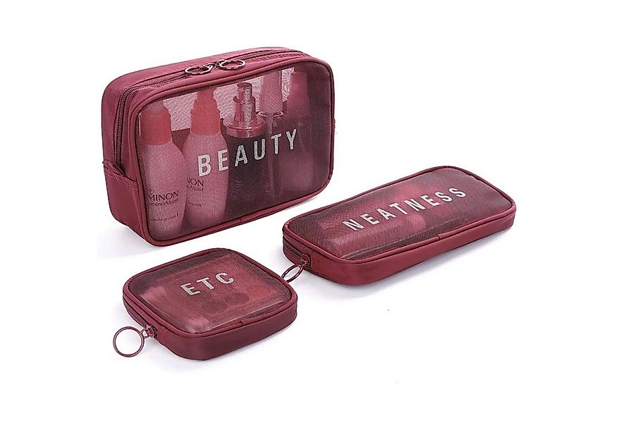 VERCO Kosmetiktasche Reise Make-Up Kulturbeutel Beautycase (3-tlg), Kosmeti günstig online kaufen