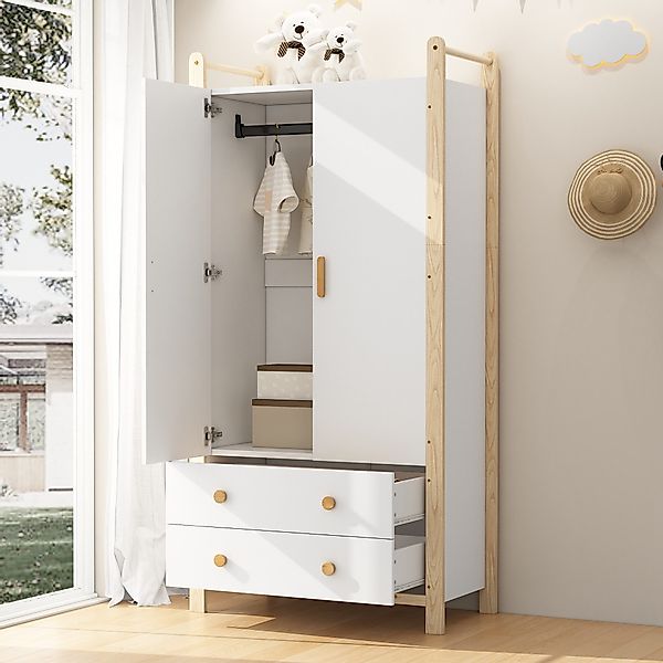 HAUSS SPOLE Kleiderschrank mit Schubladen Kinderkleiderschrank günstig online kaufen