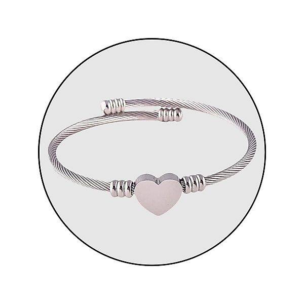 GOLDKLEIN Armreif Edelstahl Herz Schmuck Armkette günstig online kaufen