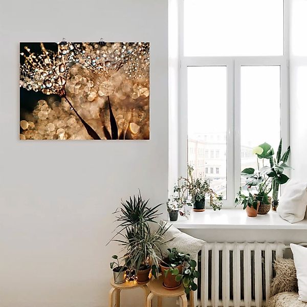 Artland Wandbild "Pusteblume Goldschimmer", Blumen, (1 St.), als Alubild, O günstig online kaufen