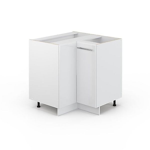 Vicco Eckunterschrank Fame-Line Weiß Hochglanz/Weiß 81 cm ohne Arbeitsplatt günstig online kaufen