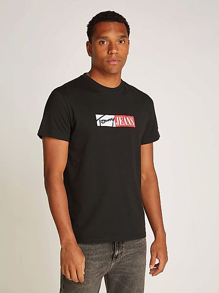 Tommy Jeans T-Shirt "TJM SLIM ENTRY GRAPHIC TEE EXT", mit Logo auf der Brus günstig online kaufen