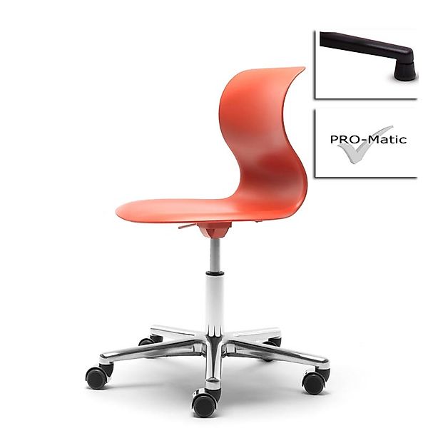 Kinderstuhl Pro 5 korallrot Aluminium polliert (+40€) Filzgleiter Ja (+45€) günstig online kaufen