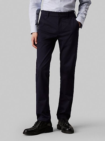 Calvin Klein Chinohose SATEEN STRETCH SLIM CHINO mit Logopatch günstig online kaufen