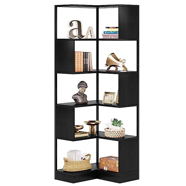 Tribesigns Eckregal 6-Tier Floor Standing Bücherregal, günstig online kaufen