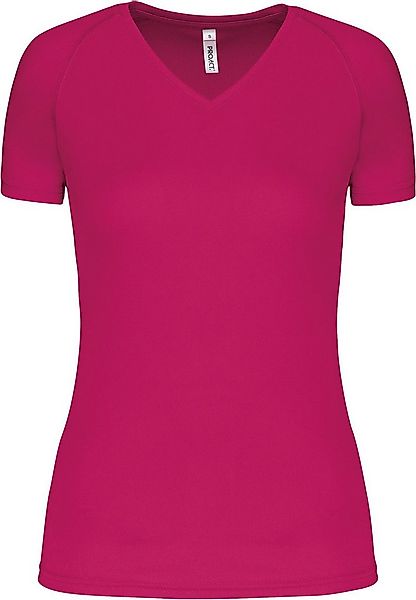 Proact Trainingsshirt Damen Kurzarm-Sportshirt mit V-Ausschnitt günstig online kaufen