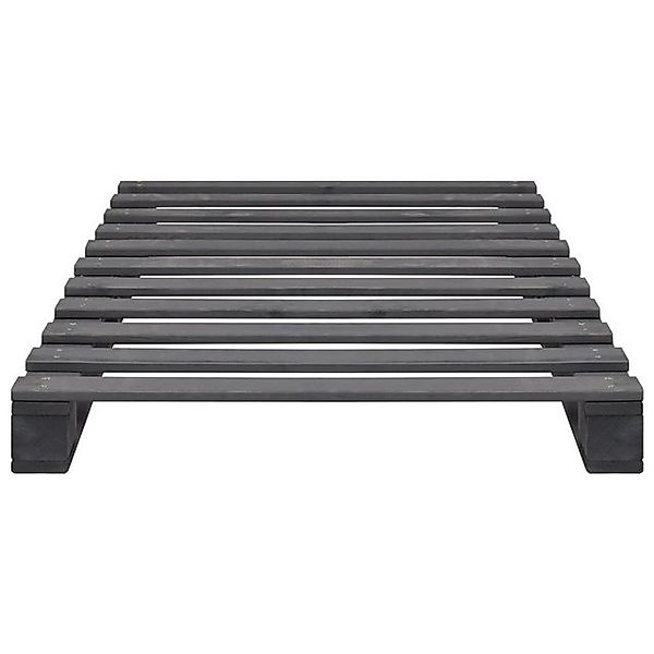 furnicato Bettgestell Palettenbett Grau Massivholz Kiefer 100×200 cm (1-tlg günstig online kaufen