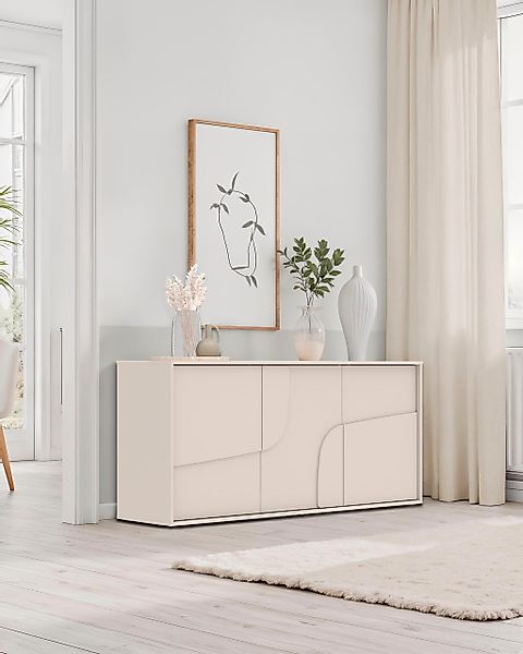 OTTO home Sideboard "Stone, 155 cm breit, 3 Türen, Anrichte, Kommode, Staur günstig online kaufen