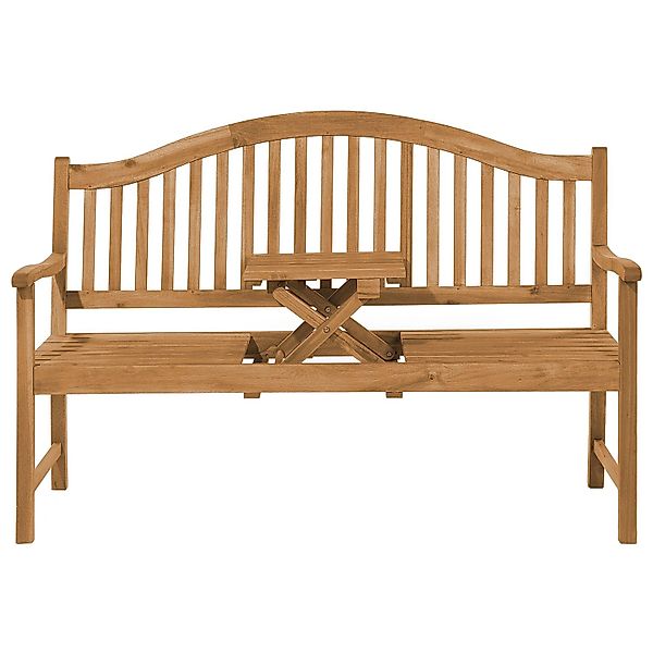 Beliani Gartenbank Heller Holzfarbton 54x150x102 günstig online kaufen