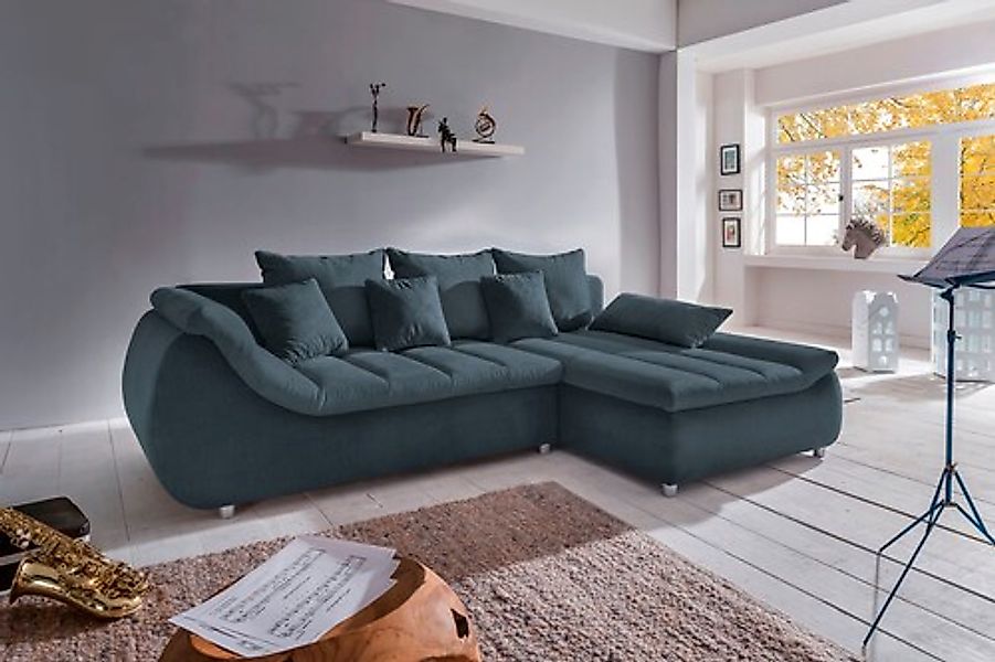 INOSIGN Ecksofa »Imola elegant und bequem, aktuelle Steppung im Sitz, L-For günstig online kaufen