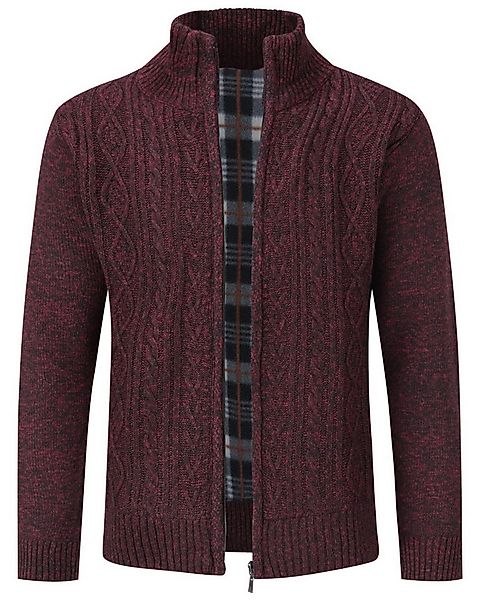 Allthemen Cardigan mit Stehkragen Herren Strickjacke mit reißverschluss günstig online kaufen